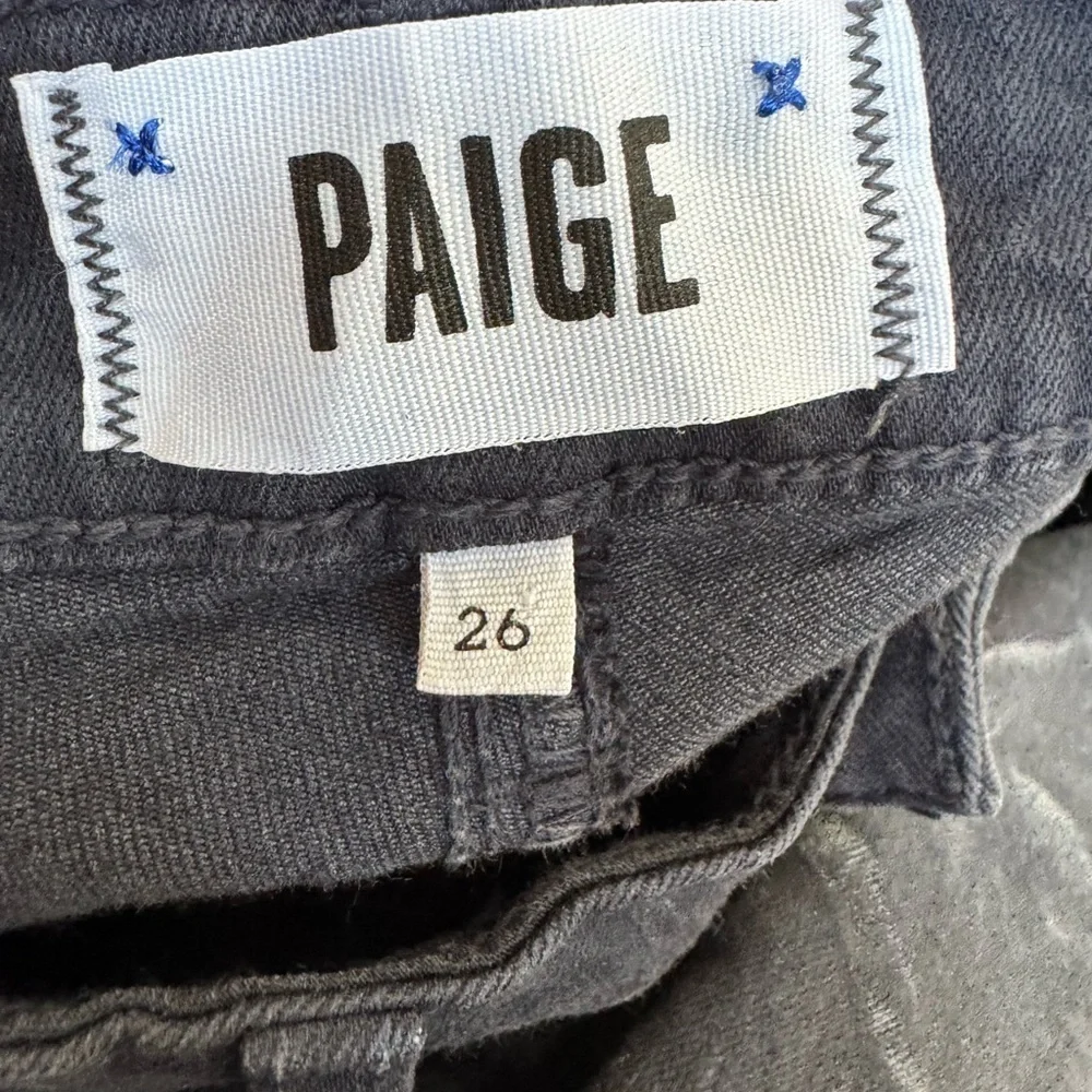 Paige Verdugo Ultra Skinny Jeans Coated Black Denim Size 26 - Picture 8 of 9
